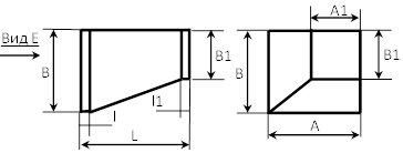 Переход прямоугольного сечения